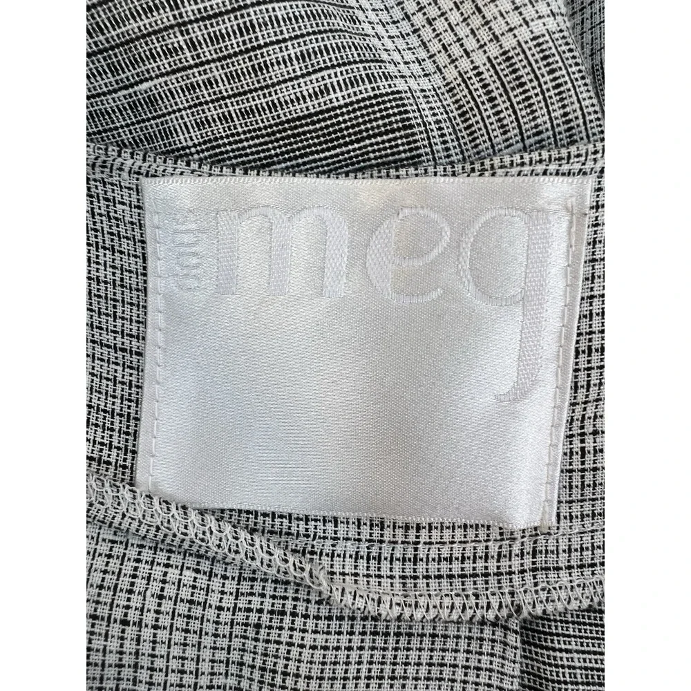 Meg Shop sleeveless box shape plaid print linen dress oversized L - Picture 11 of 11